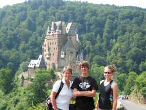 Deana, Andrew and Jessica at Burg Eltz, Germany