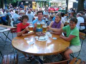 Enjoying our first Munchen Beer Garden - the Augustiner-Keller