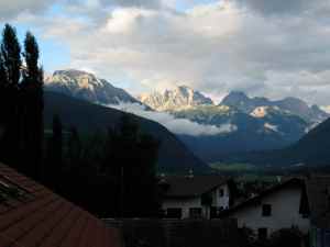 View from our hotel room in the small town of Imst, Austria.